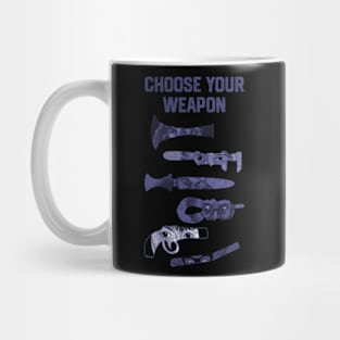 Choose Your Weapon Clue Movie Mug